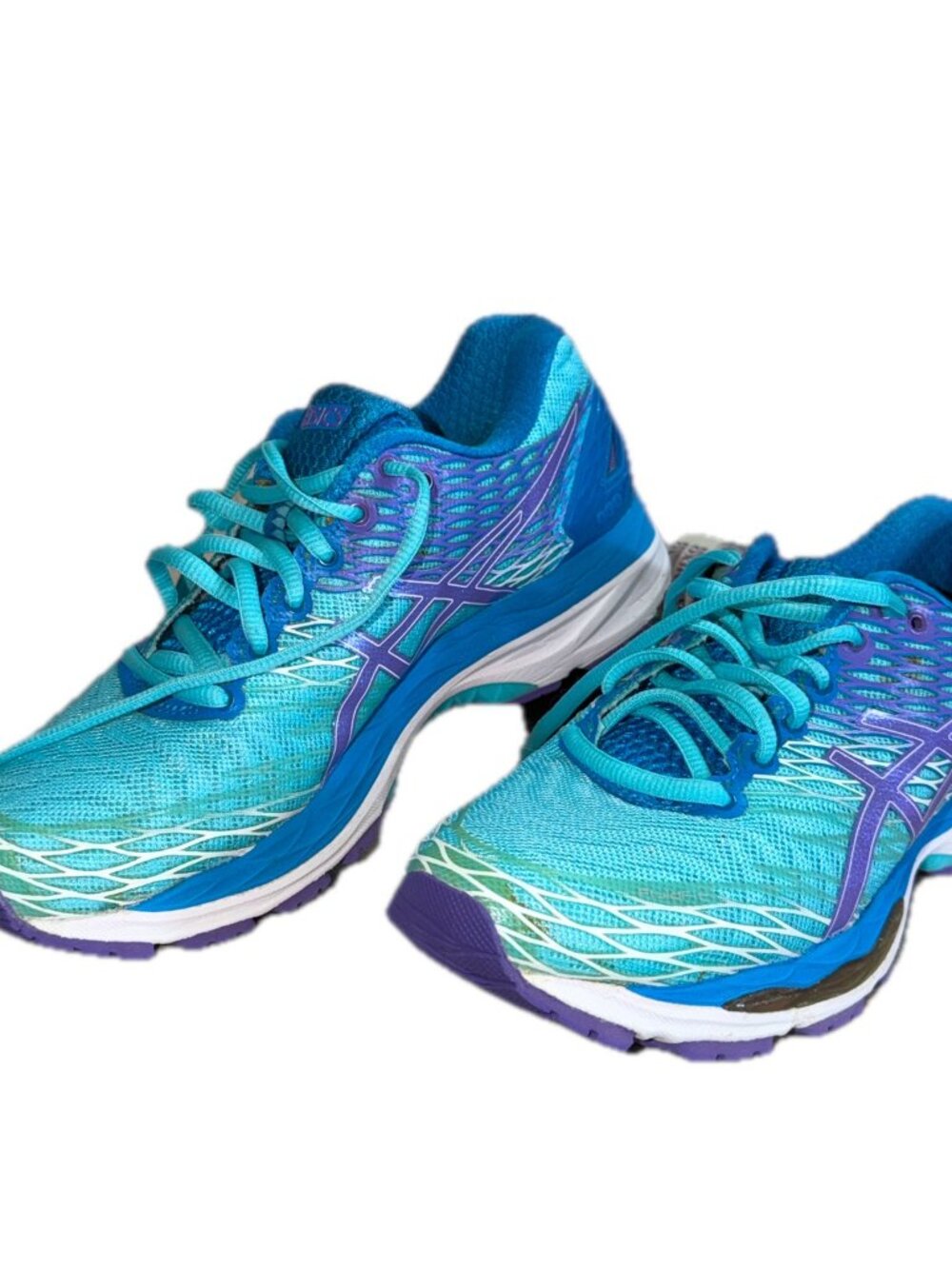 Asics Gel Nimbus 18 Women's Running Shoes Size 7 Blue Purple Athletic